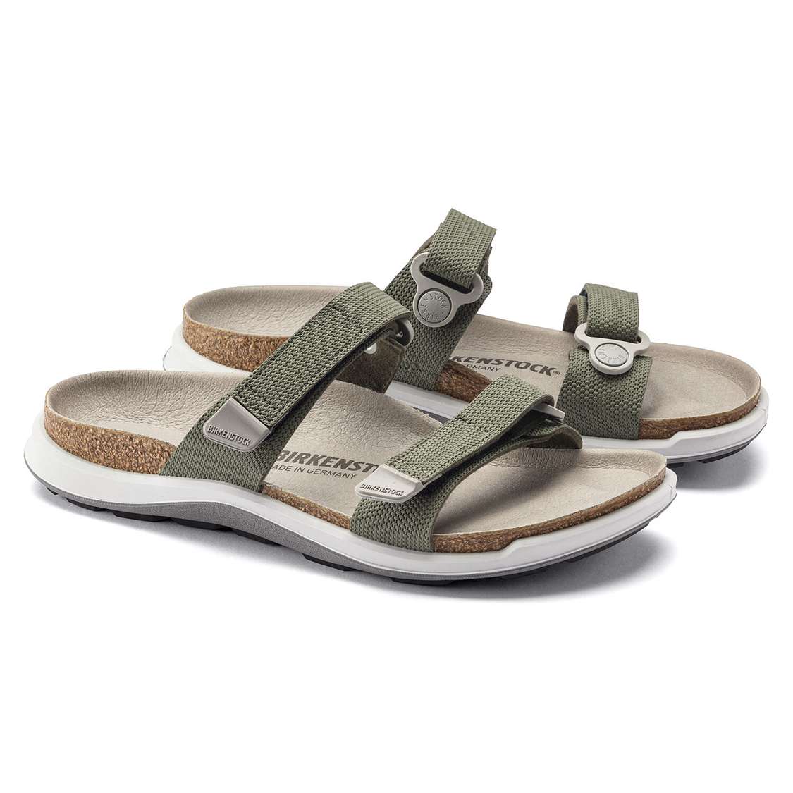 Khaki Birkenstock Sahara Birko-Flor Women's Two Strap Sandals | x7rUqOgdBl1