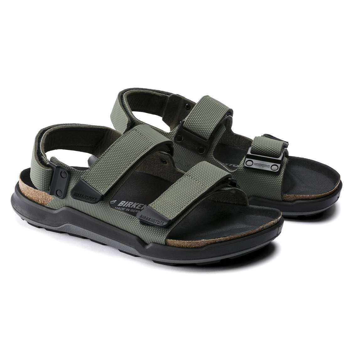 Khaki Birkenstock Tatacoa Birko-Flor Men's Two Strap Sandals | 57VPj8lDHxO