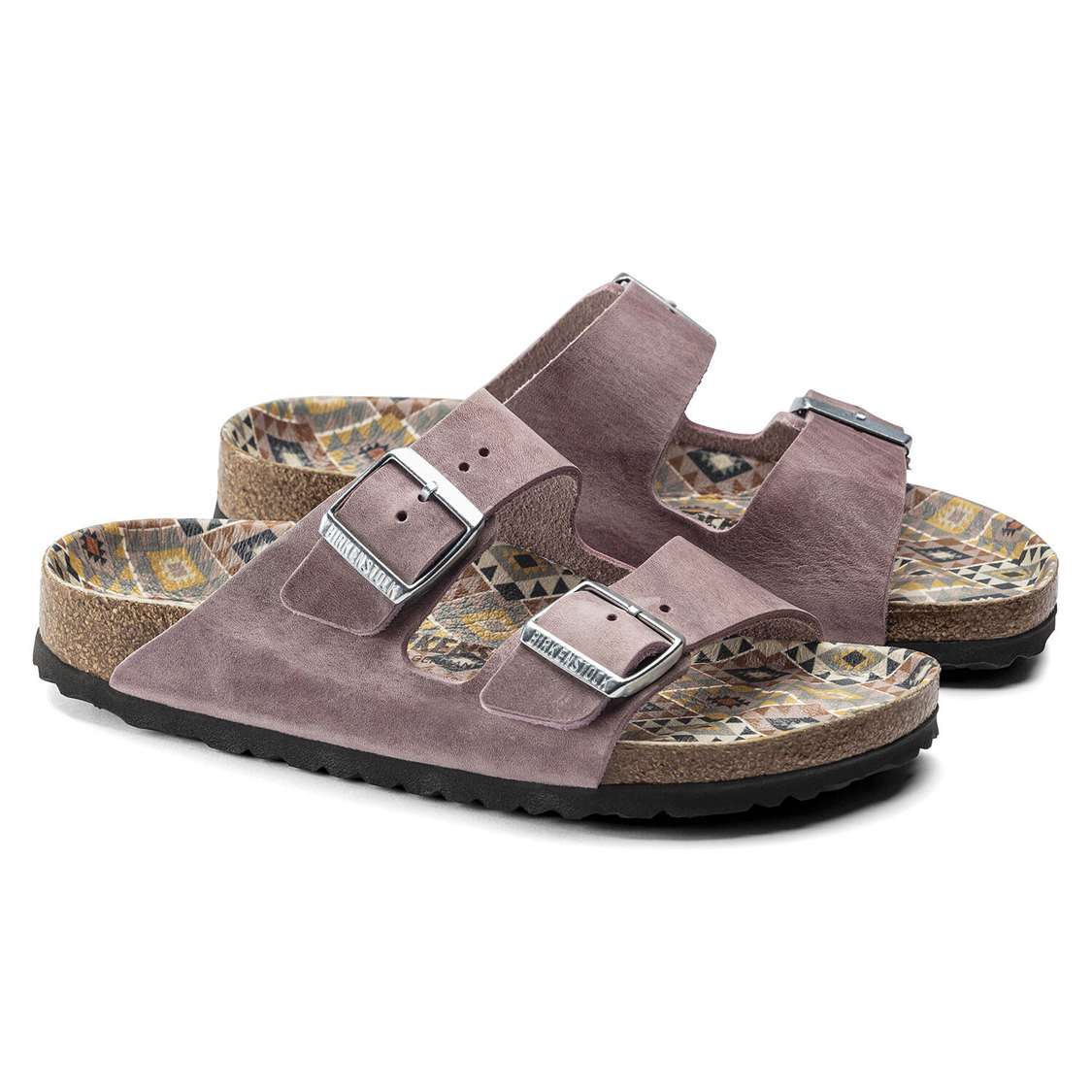 Lavender Birkenstock Arizona Oiled Leather Women's Two Strap Sandals | D6ZBowZmSzH