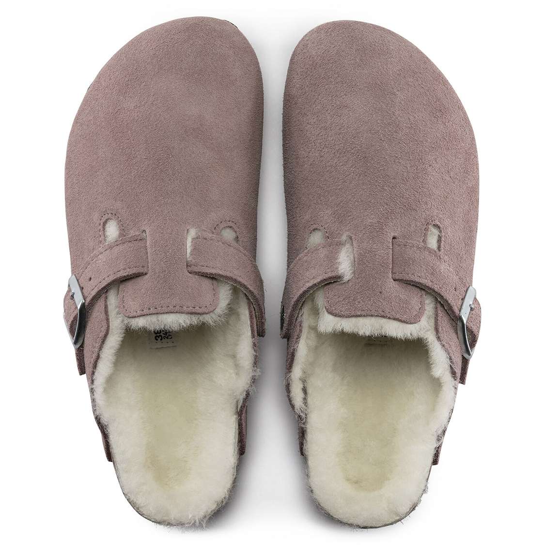 Lavender Birkenstock Boston Shearling Suede Leather Women's Clogs | pDLDmsWdj9o