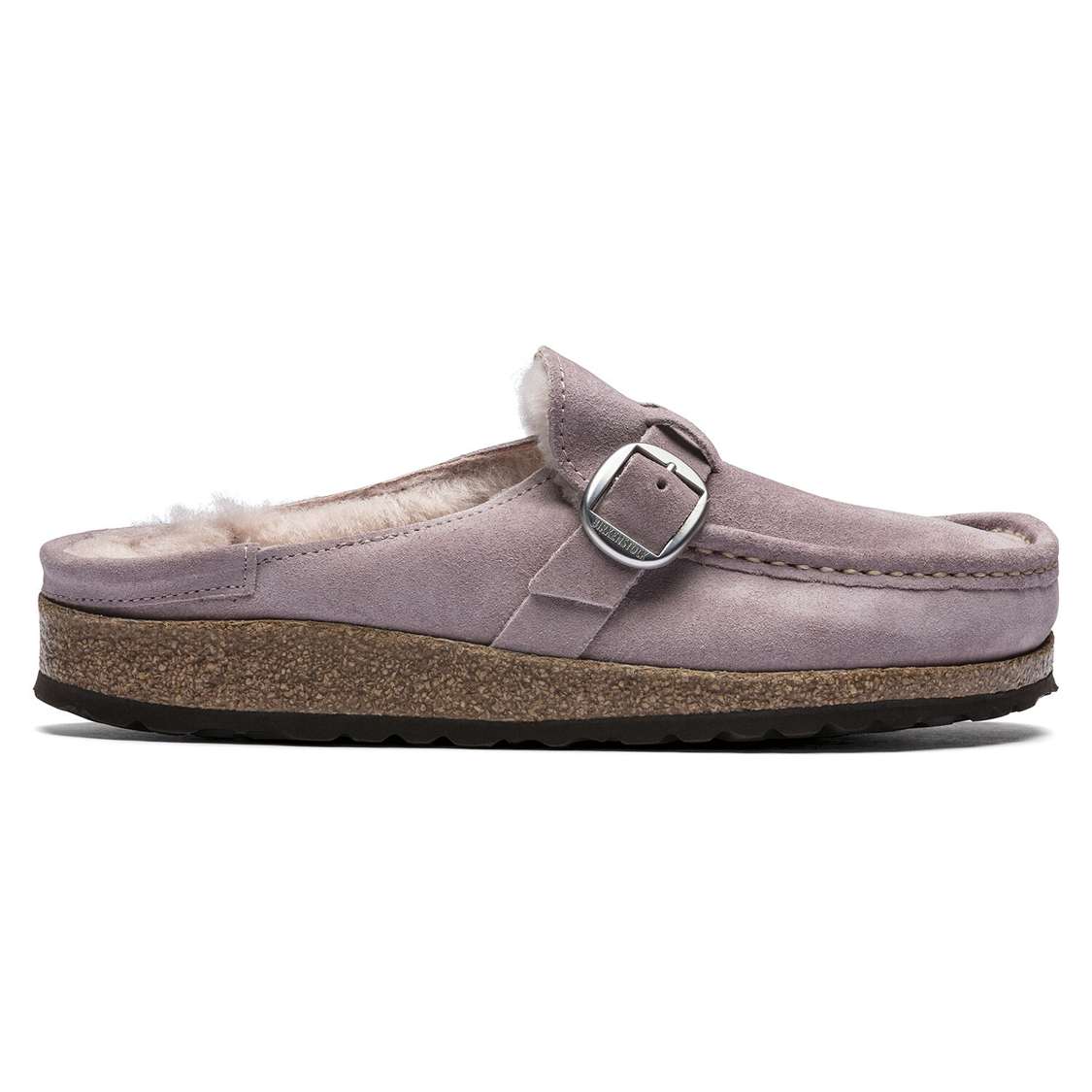 Lavender Birkenstock Buckley Shearling Suede Leather Women's Clogs | gmliZaGHwBa