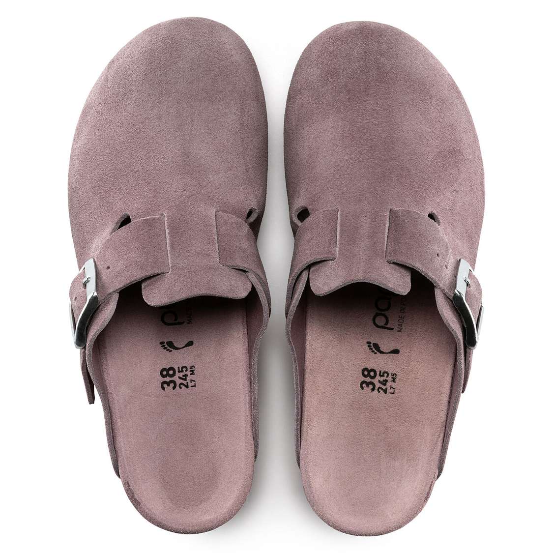 Lavender Birkenstock Fanny Suede Leather Women's Clogs | FrwusW2ms17