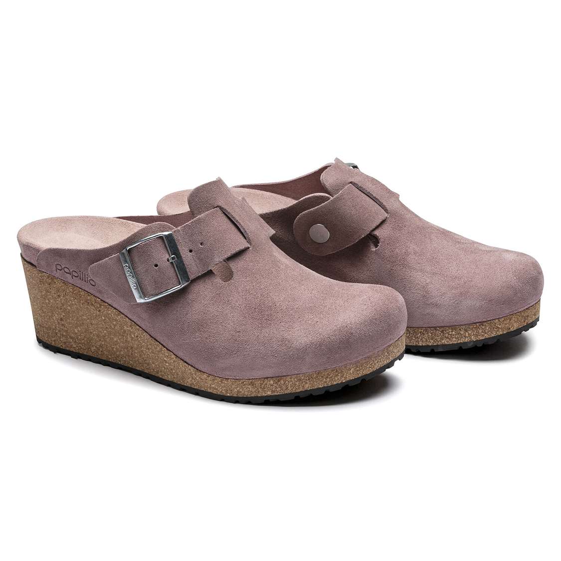 Lavender Birkenstock Fanny Suede Leather Women's Clogs | FrwusW2ms17