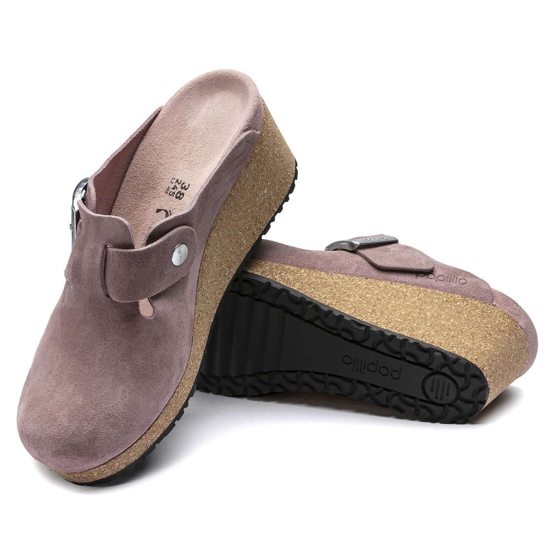 Lavender Birkenstock Fanny Suede Leather Women's Wedges Sandals | MI9zCiUoHqr