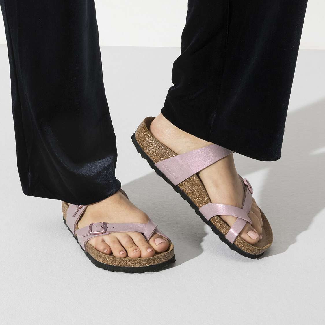 Lavender Birkenstock Mayari Birko-Flor Women's Two Strap Sandals | FlOSIZOtSRn