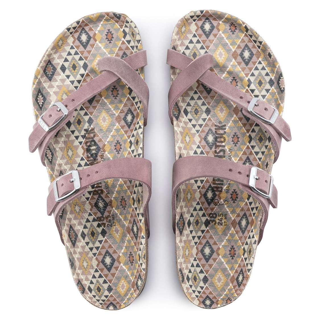 Lavender Birkenstock Mayari Oiled Leather Women's Multi Strap Sandals | Crvy8vKIWS1