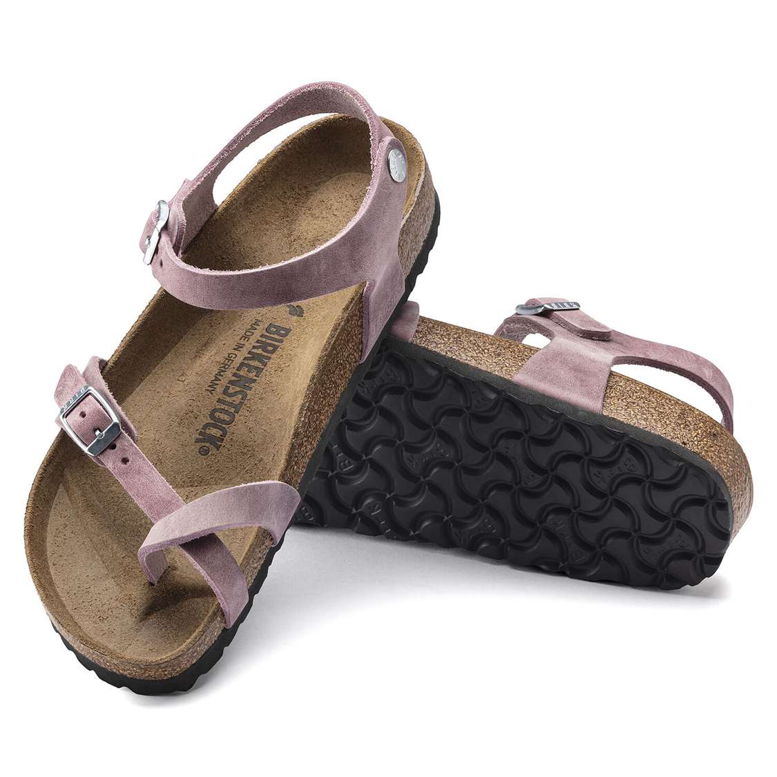 Lavender Birkenstock Taormina Oiled Leather Women's Back Strap Sandals | KmgVO4MQcpV