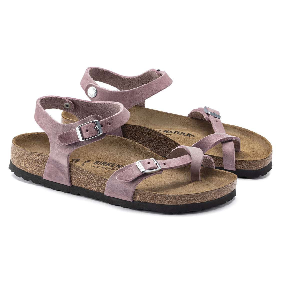 Lavender Birkenstock Taormina Oiled Leather Women's Back Strap Sandals | KmgVO4MQcpV