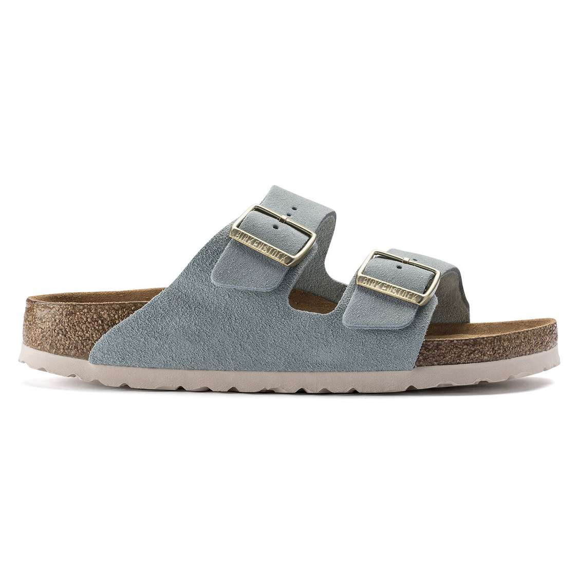 Light Blue Birkenstock Arizona Soft Footbed Suede Leather Women's Two Strap Sandals | z1tVaf6RH8r