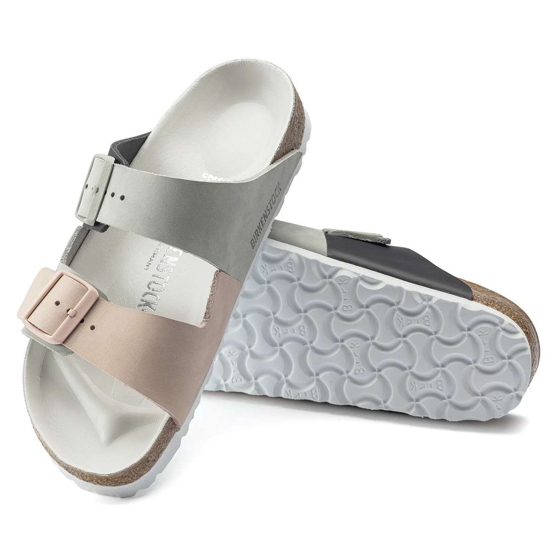 Light Rose Birkenstock Arizona Split Nubuck Leather Women's Two Strap Sandals | R35YSFJXNwq