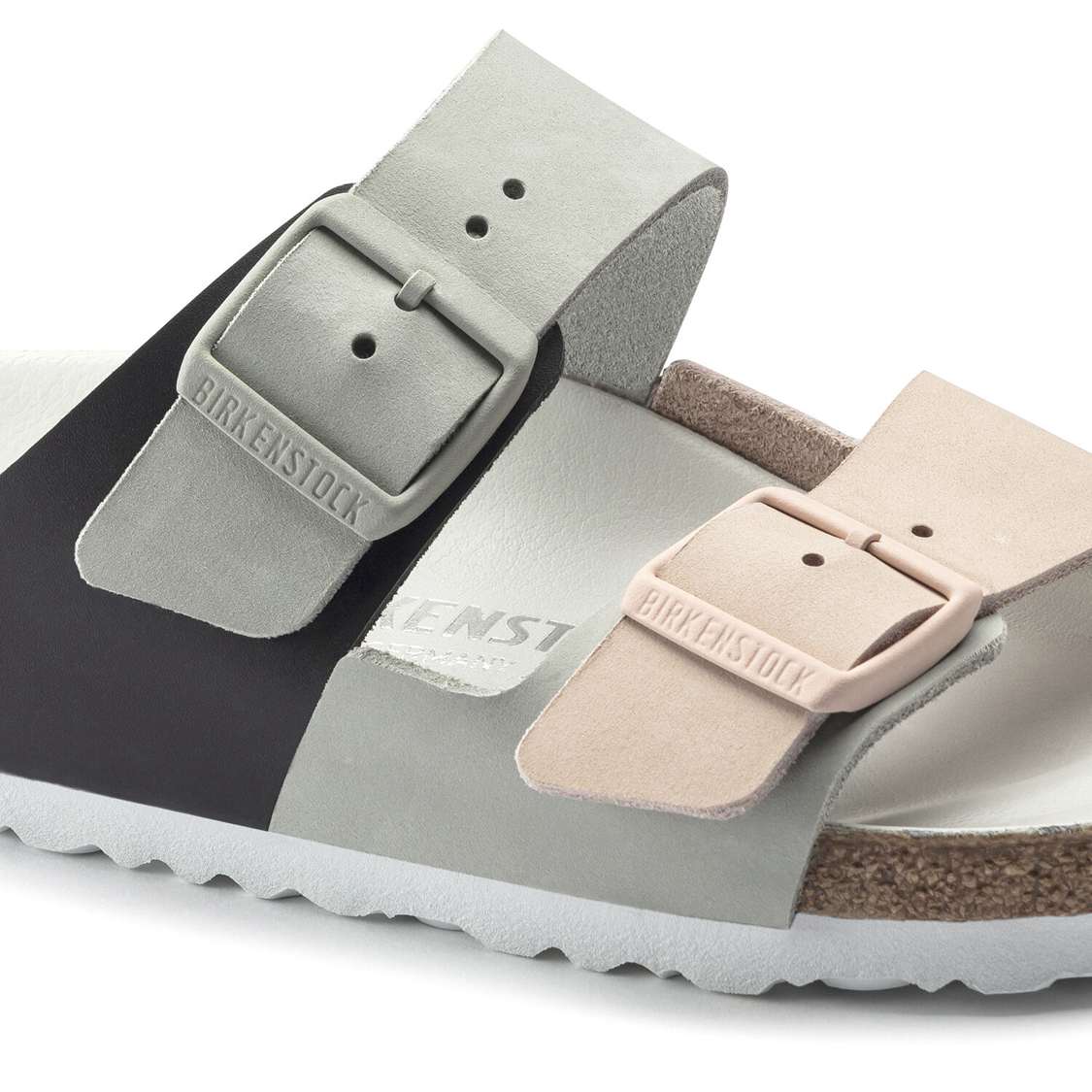 Light Rose Birkenstock Arizona Split Nubuck Leather Women's Two Strap Sandals | R35YSFJXNwq