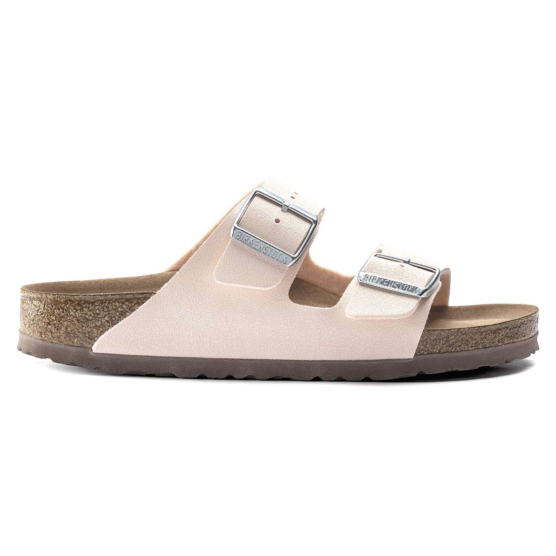 Light Rose Birkenstock Arizona Vegan Birkibuc Women's Two Strap Sandals | XoWS9LErLRz