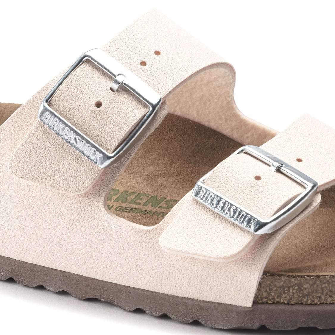 Light Rose Birkenstock Arizona Vegan Birkibuc Women's Two Strap Sandals | XoWS9LErLRz