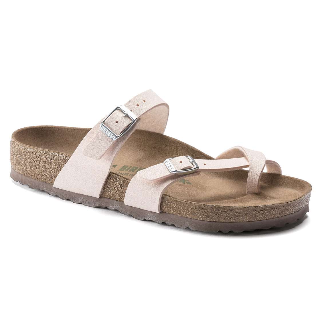 Light Rose Birkenstock Mayari Vegan Birkibuc Women's Thong | aerNXeGo69x