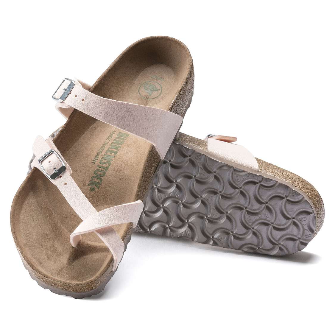 Light Rose Birkenstock Mayari Vegan Birkibuc Women's Multi Strap Sandals | vn4UkGchZAD