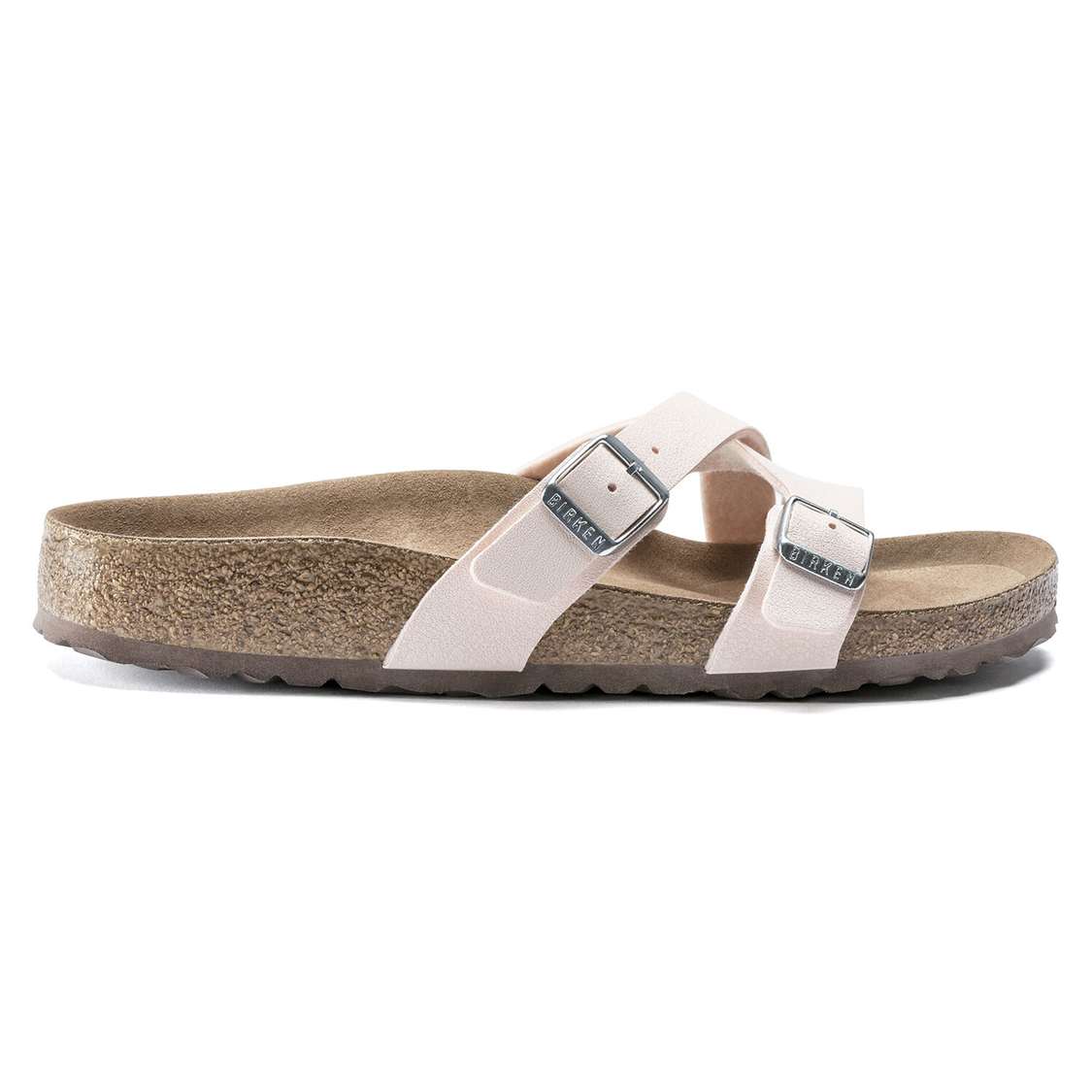 Light Rose Birkenstock Yao Vegan Birkibuc Women's Two Strap Sandals | jxC5oVMT3Vp