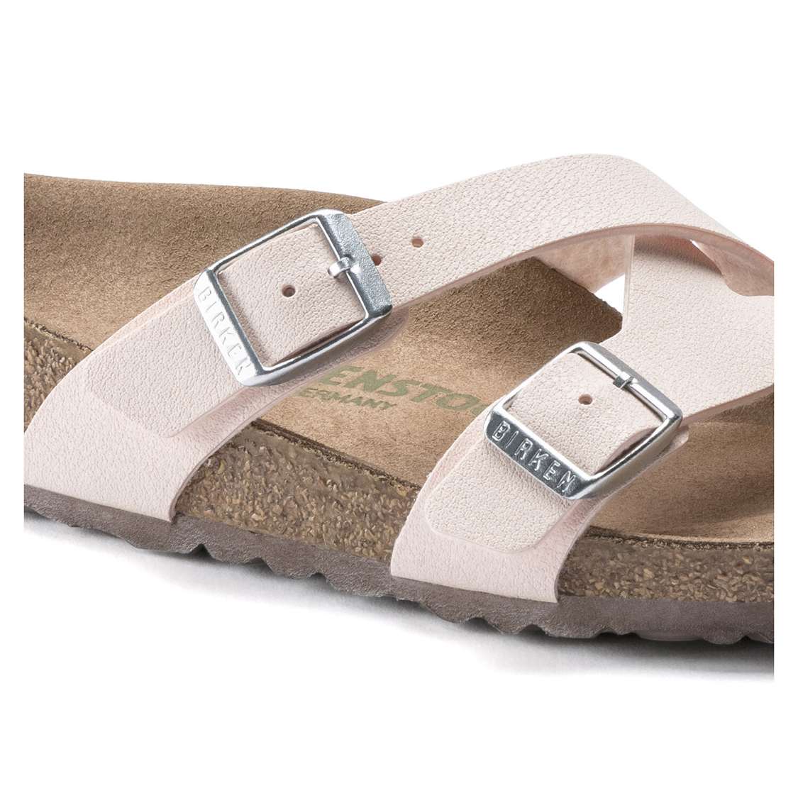 Light Rose Birkenstock Yao Vegan Birkibuc Women's Two Strap Sandals | jxC5oVMT3Vp