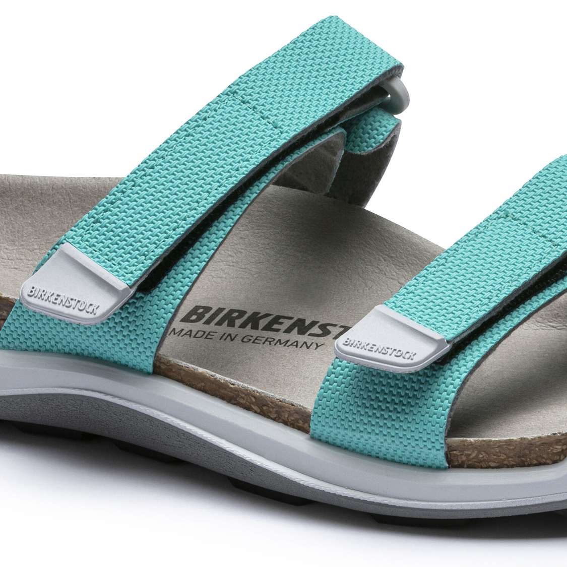 Light Turquoise Birkenstock Sahara Birko-Flor Women's Two Strap Sandals | j784R2UB5aQ