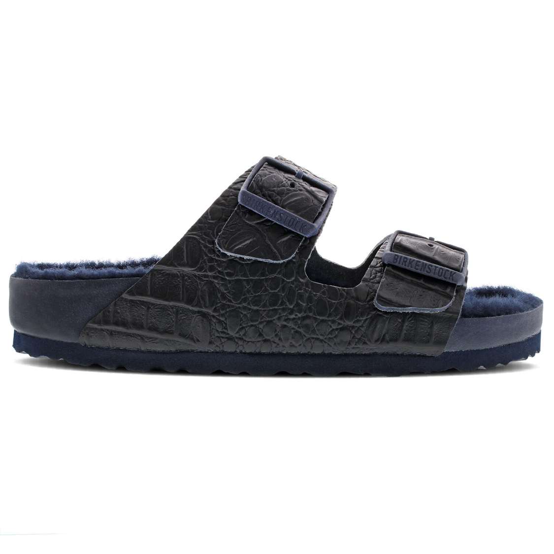 Navy Birkenstock Arizona Leather Women's Two Strap Sandals | T9M811R4Rc6