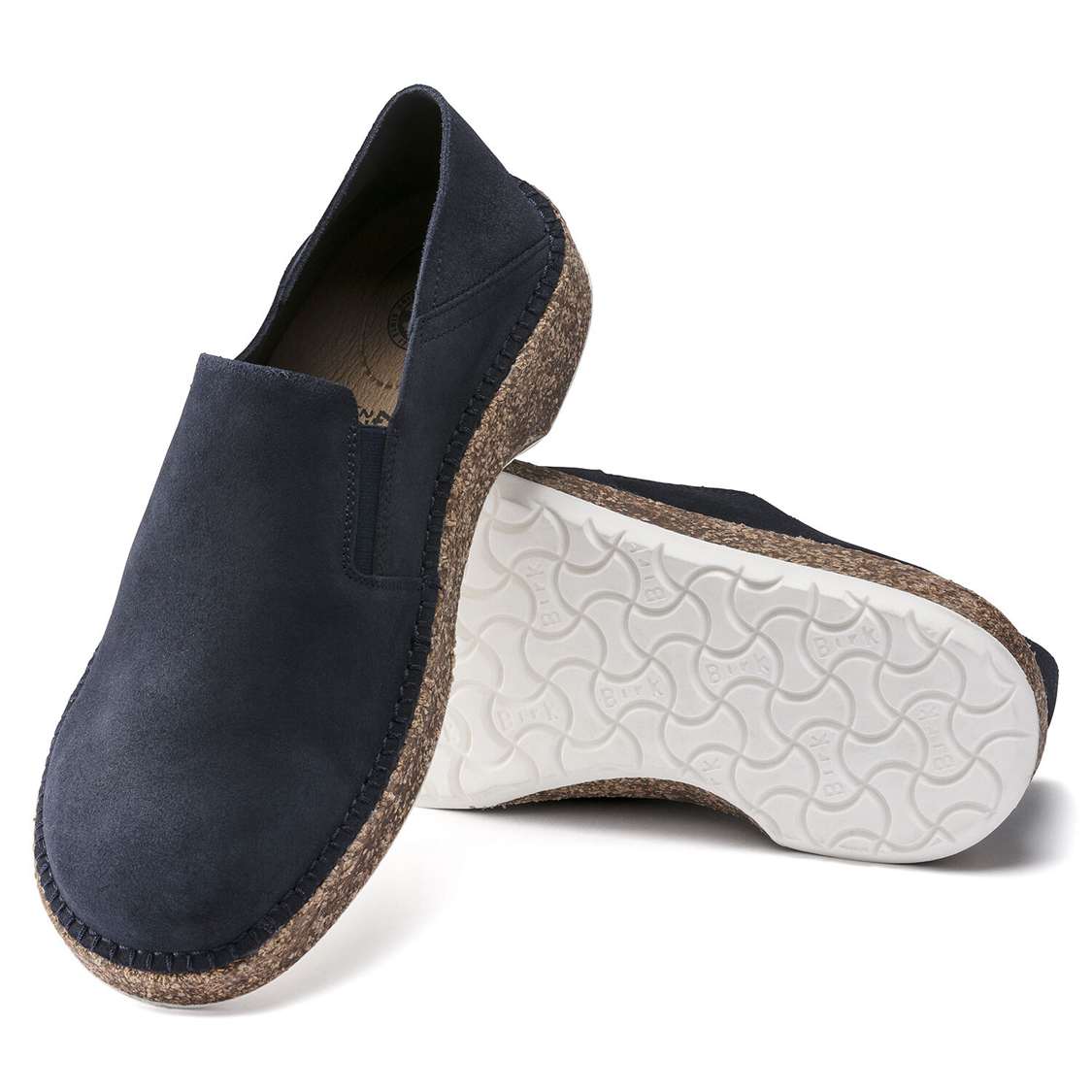 Navy Birkenstock Callan Suede Leather Men's Low Shoes | EqUBkT8GsoU