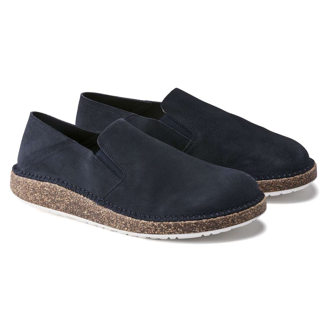 Navy Birkenstock Callan Suede Leather Men's Low Shoes | EqUBkT8GsoU