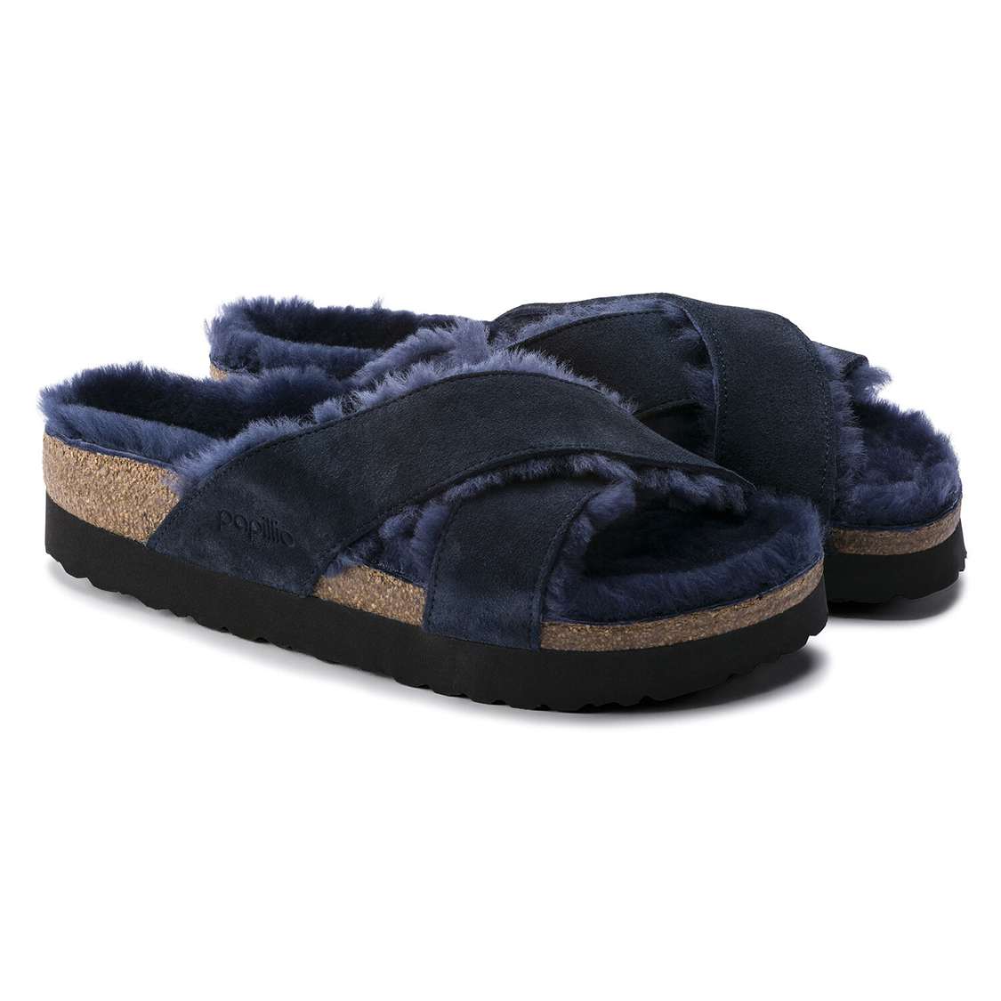 Navy Birkenstock Daytona Suede Leather Women's Wedges Sandals | 7evn5tKVZVY