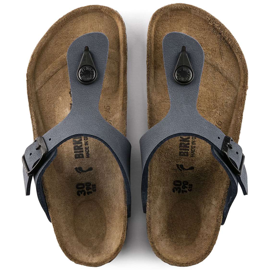 Navy Birkenstock Gizeh Birkibuc Kids' Boys Sandals | FuQA77IjbSl