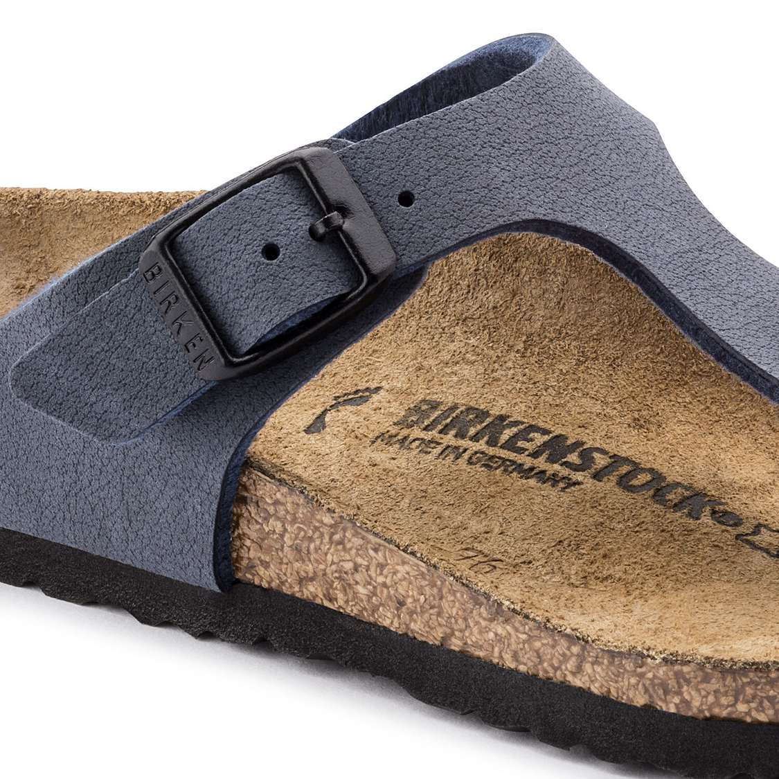 Navy Birkenstock Gizeh Birkibuc Kids' Boys Sandals | FuQA77IjbSl