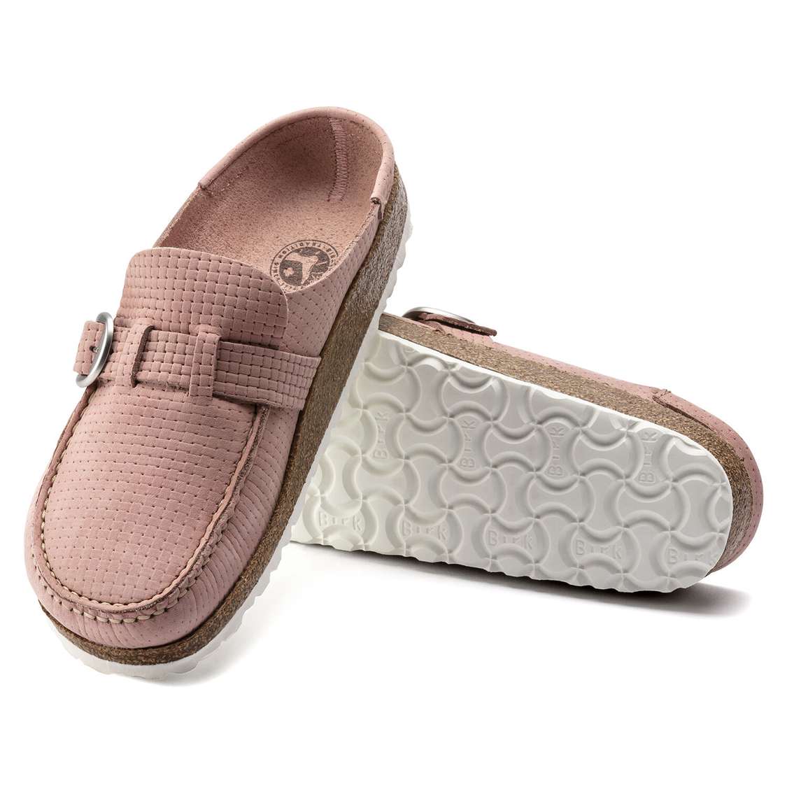 Pink Birkenstock Buckley Nubuck Leather Women's Clogs | RKHgd7EQLki