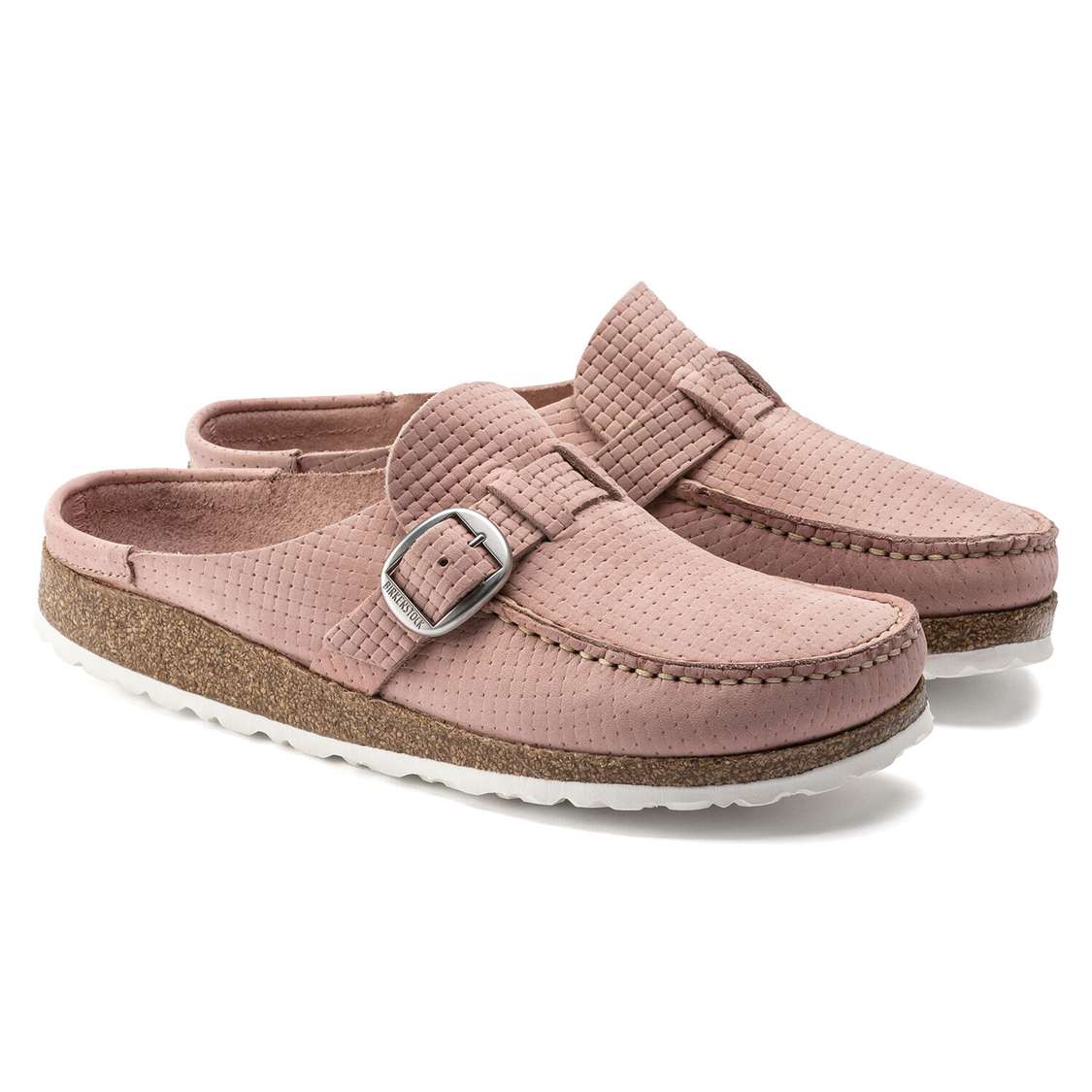 Pink Birkenstock Buckley Nubuck Leather Women's Clogs | RKHgd7EQLki