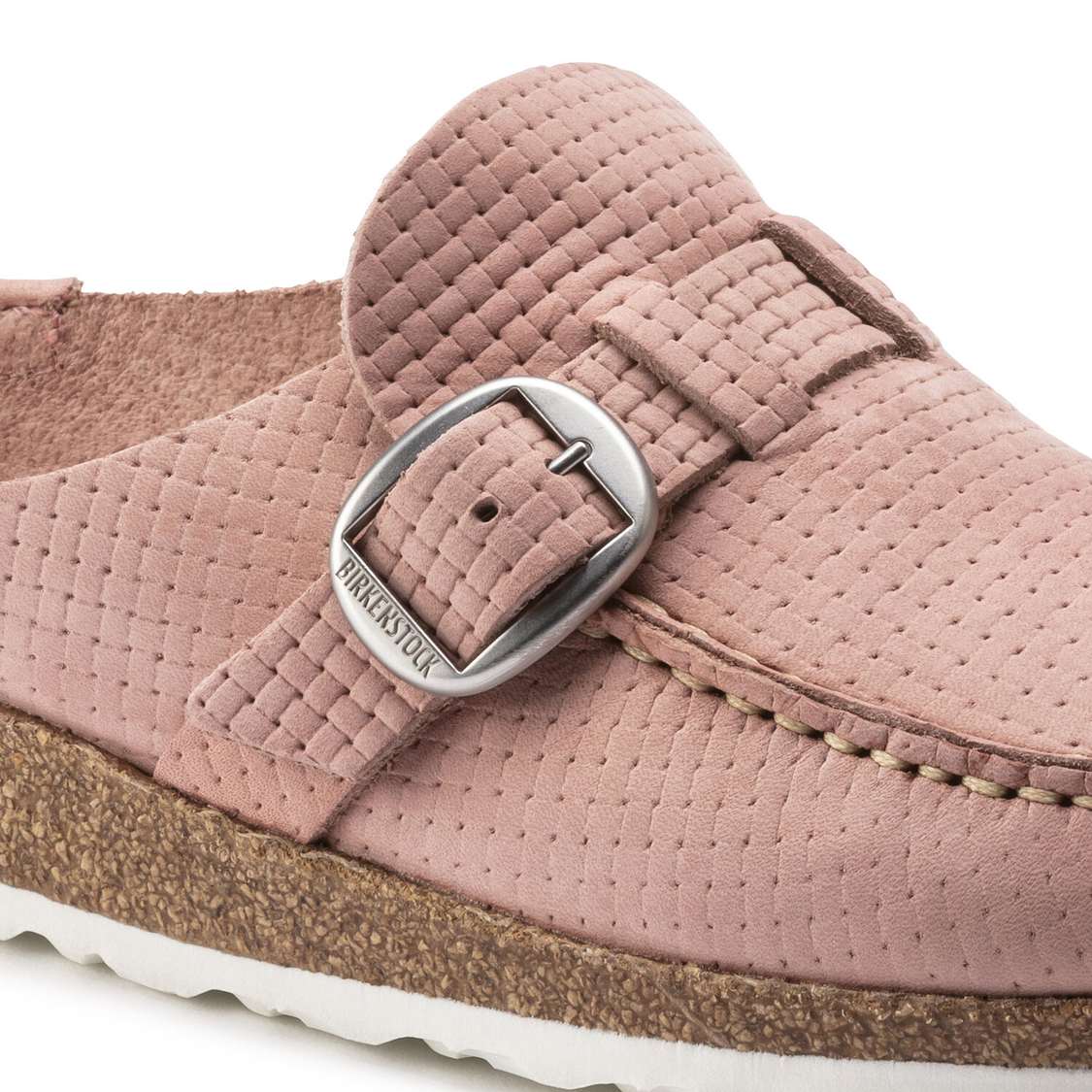 Pink Birkenstock Buckley Nubuck Leather Women's Clogs | RKHgd7EQLki