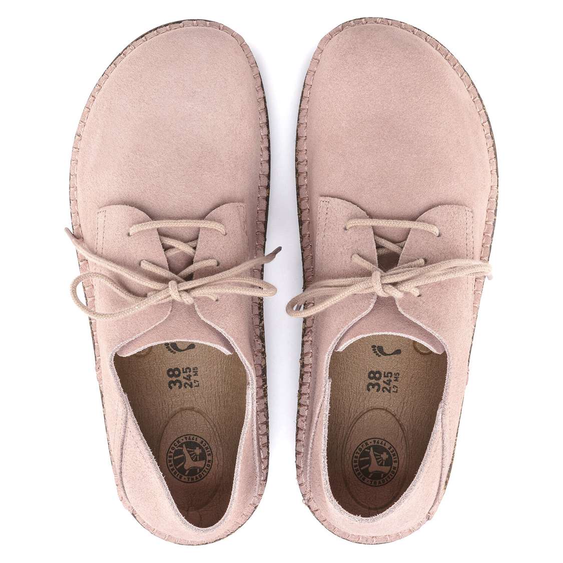 Pink Birkenstock Gary Suede Leather Men's Lace Up Shoes | jWjgxXwm9mN