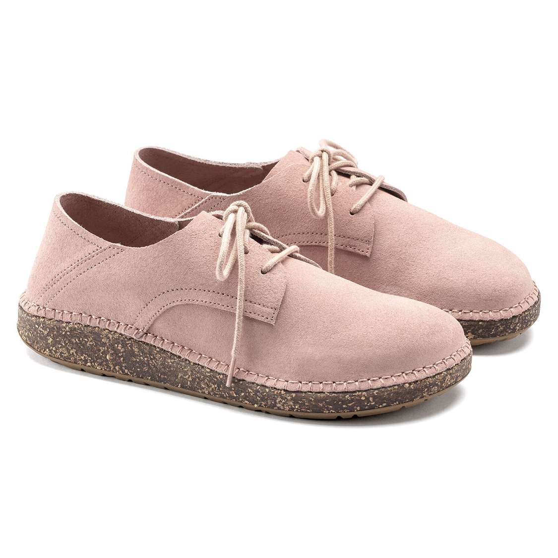 Pink Birkenstock Gary Suede Leather Men's Lace Up Shoes | jWjgxXwm9mN