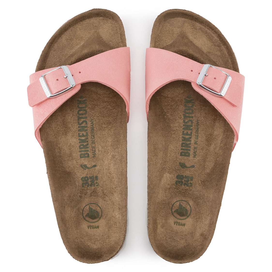 Pink Birkenstock Madrid Birkibuc Women's One Strap Sandals | DmPlM8hXnBG