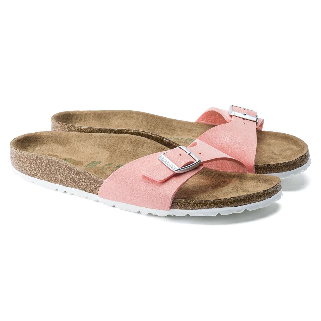 Pink Birkenstock Madrid Birkibuc Women's One Strap Sandals | DmPlM8hXnBG