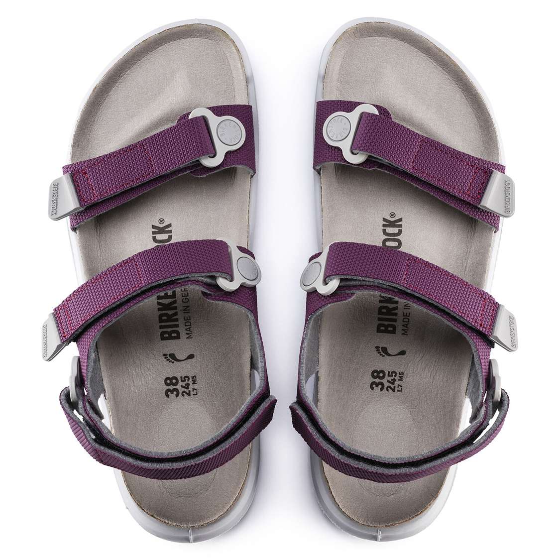 Purple Birkenstock Kalahari Birko-Flor Women's Two Strap Sandals | 26uj1sPf4eC