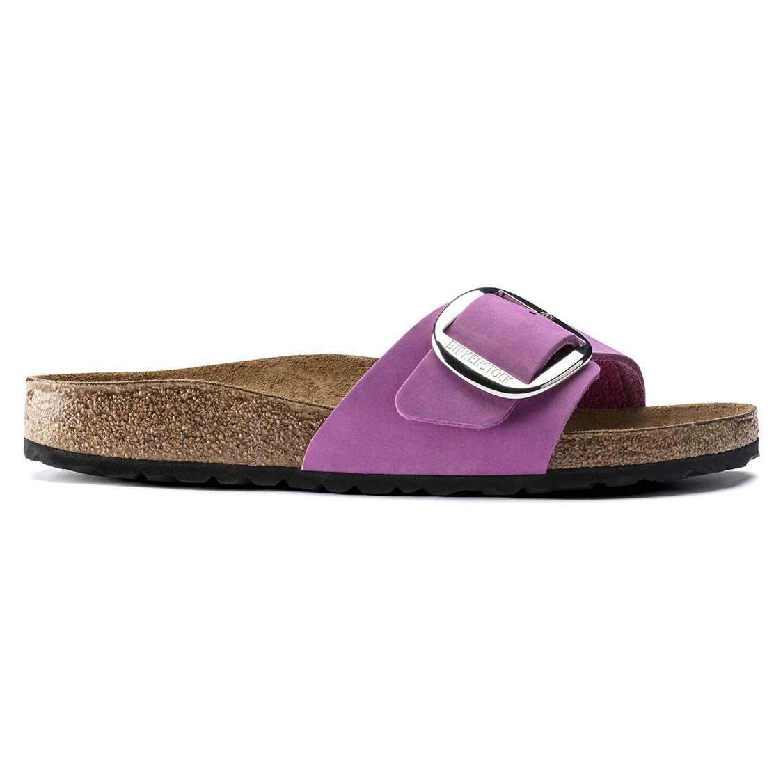 Purple Birkenstock Madrid Big Buckle Nubuck Leather Women's One Strap Sandals | DVskhX3BBiR