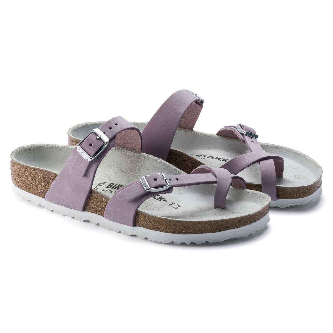 Purple Birkenstock Mayari Nubuck Leather Women's Two Strap Sandals | 33A7kPbb8Fv