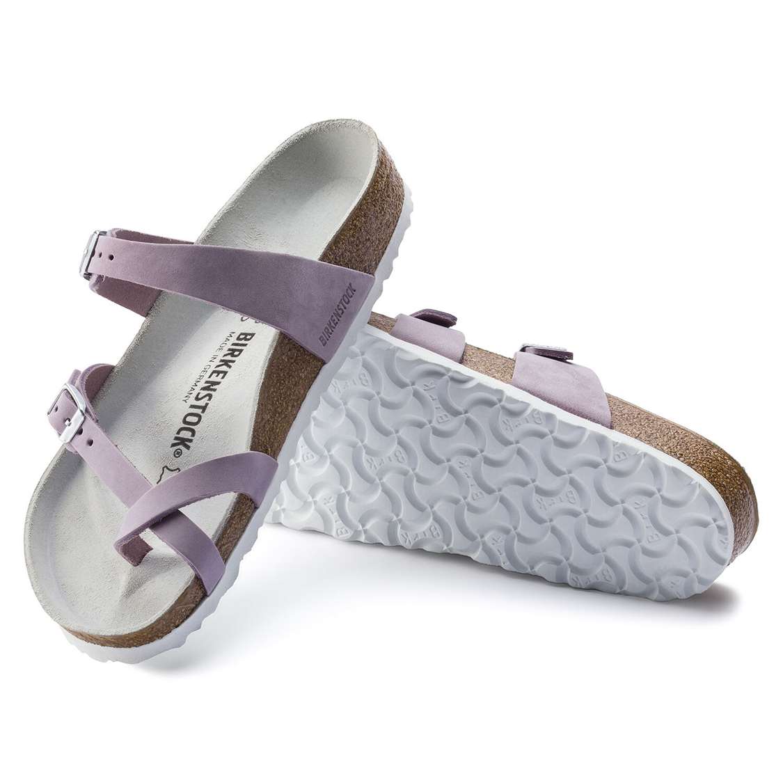 Purple Birkenstock Mayari Nubuck Leather Women's Thong | CQgRbXERbtO