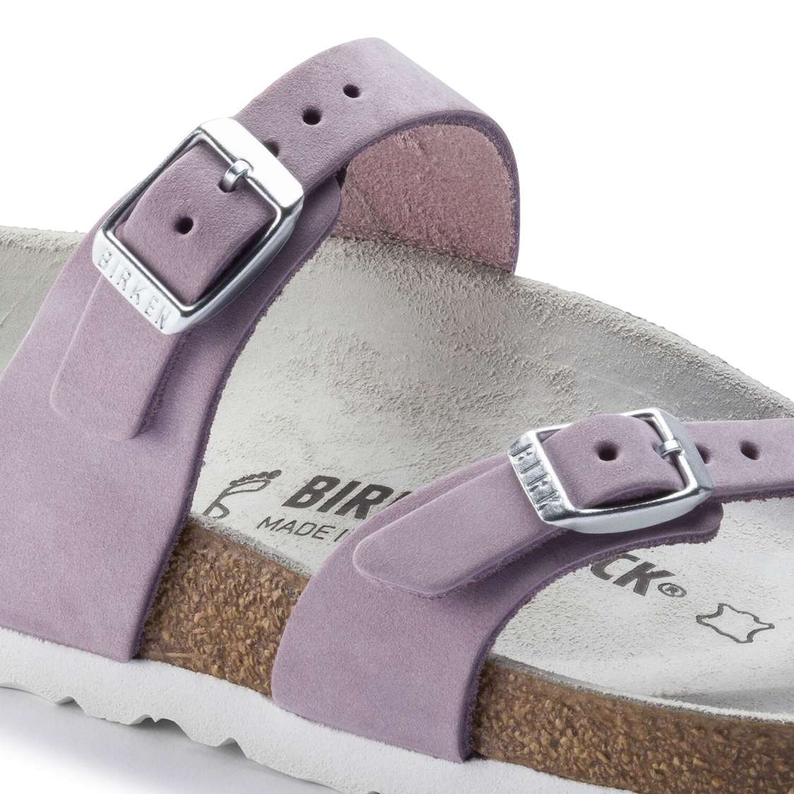 Purple Birkenstock Mayari Nubuck Leather Women's Thong | CQgRbXERbtO