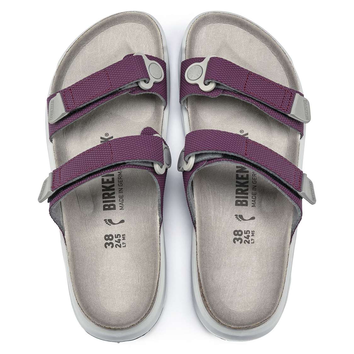 Purple Birkenstock Sahara Birko-Flor Women's Two Strap Sandals | pJjWonj5IfO