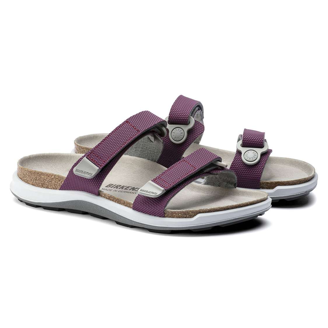 Purple Birkenstock Sahara Birko-Flor Women's Two Strap Sandals | pJjWonj5IfO