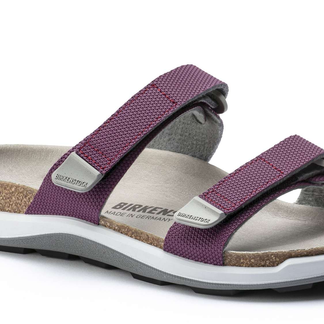 Purple Birkenstock Sahara Birko-Flor Women's Two Strap Sandals | pJjWonj5IfO