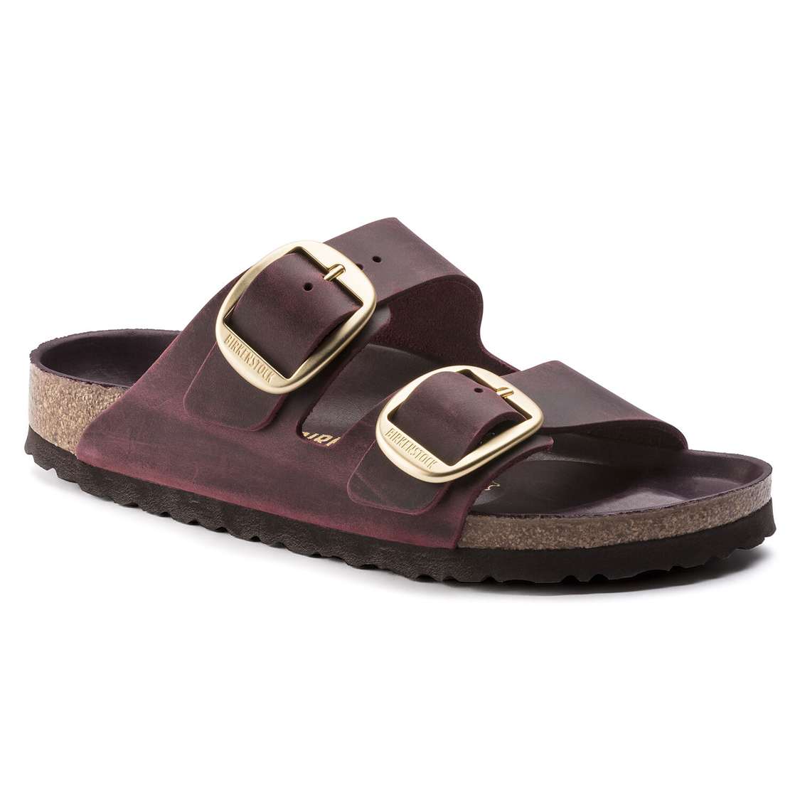 Red Birkenstock Arizona Big Buckle Oiled Leather Women\'s Two Strap Sandals | VhAQgdXPira