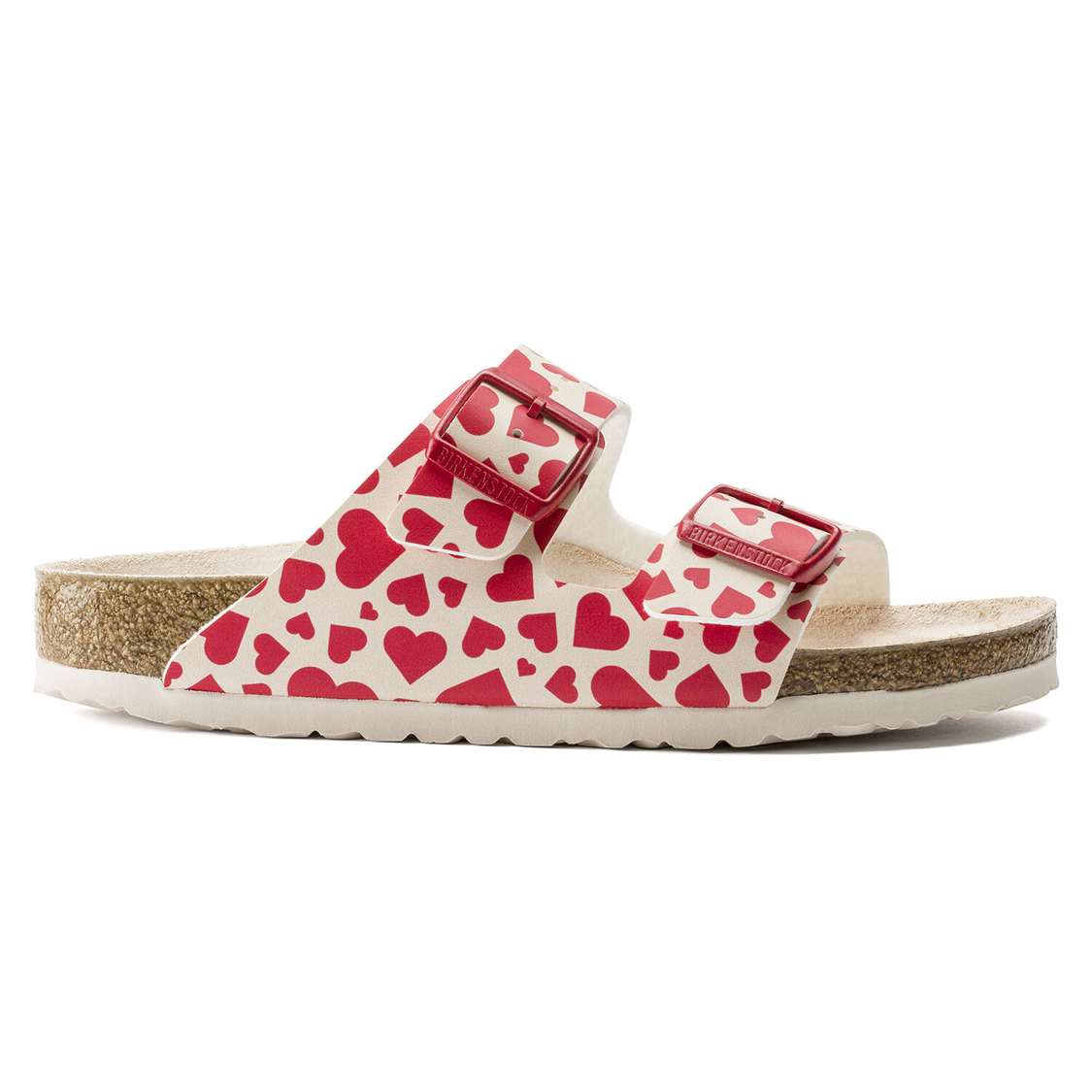 Red Birkenstock Arizona Birko-Flor Women's Two Strap Sandals | zUlysQOZagw