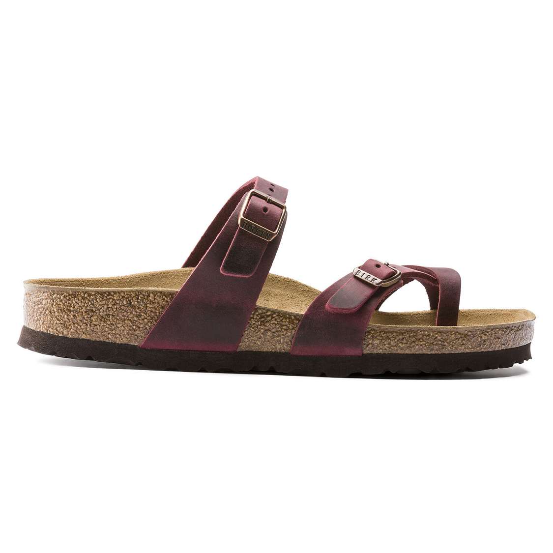 Red Birkenstock Mayari Oiled Leather Women's Multi Strap Sandals | icQVRdiPl7q