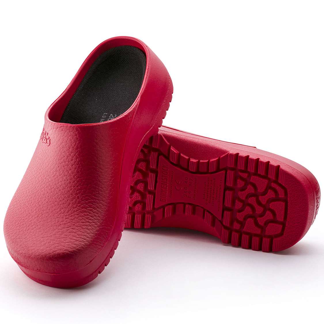 Red Birkenstock Super-Birki Polyurethane Women's Clogs | pIeqhGrc5KW