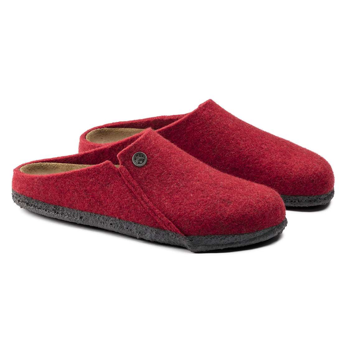 Red Birkenstock Zermatt Wool Felt Men's Clogs | wrXDI2s61XW