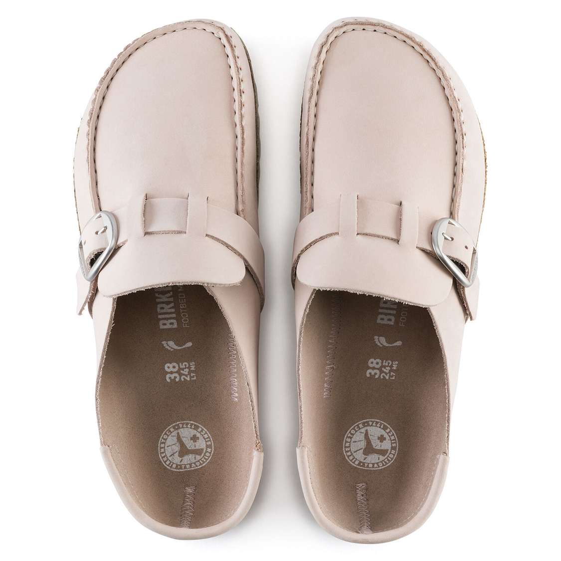 Rose Birkenstock Buckley Nubuck Leather Women's Clogs | piRHII8AS7w