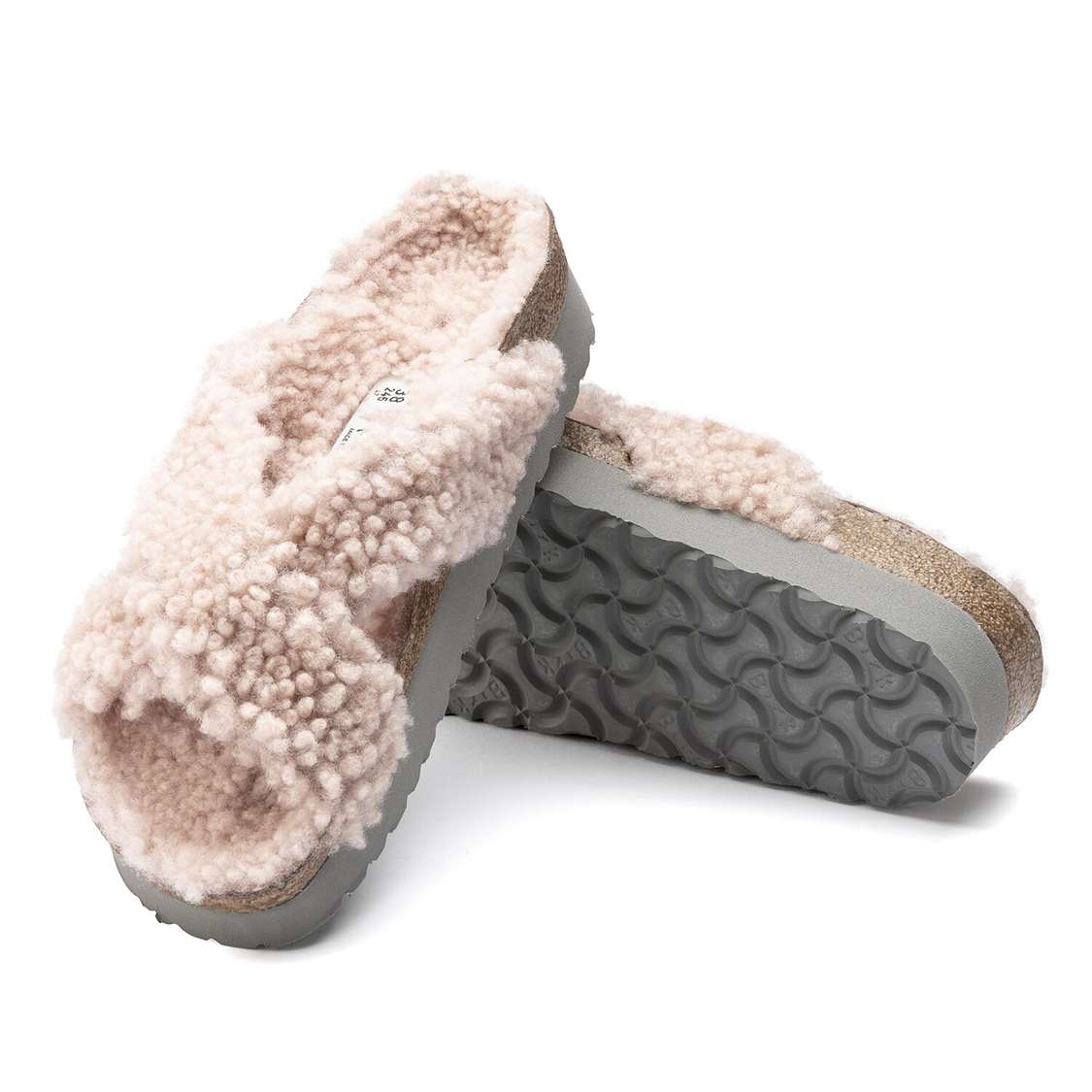 Rose Birkenstock Daytona Shearling Women's Wedges Sandals | 6kk73sFShiK